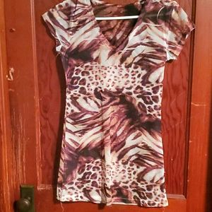 A cheetah print shirt